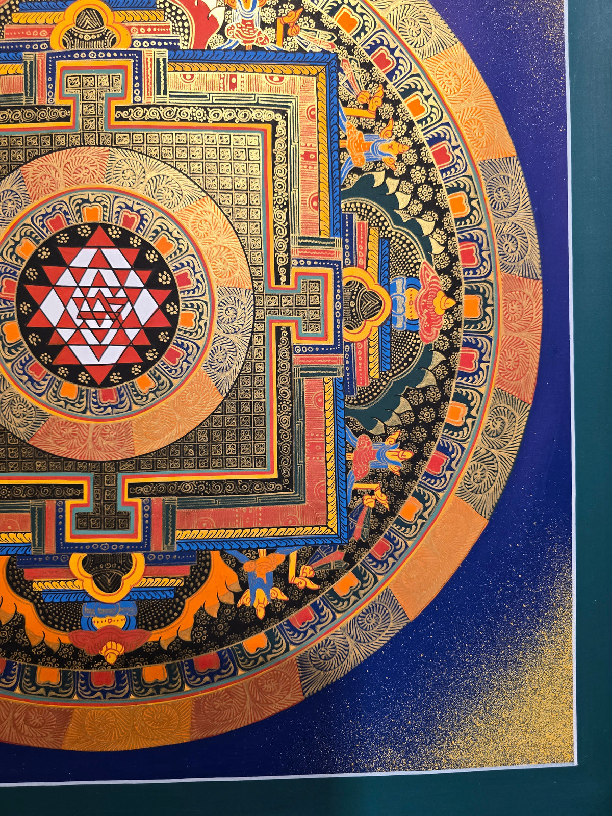 Original Hand-Painted Om Mani Padme Hum  Mandala Thangka