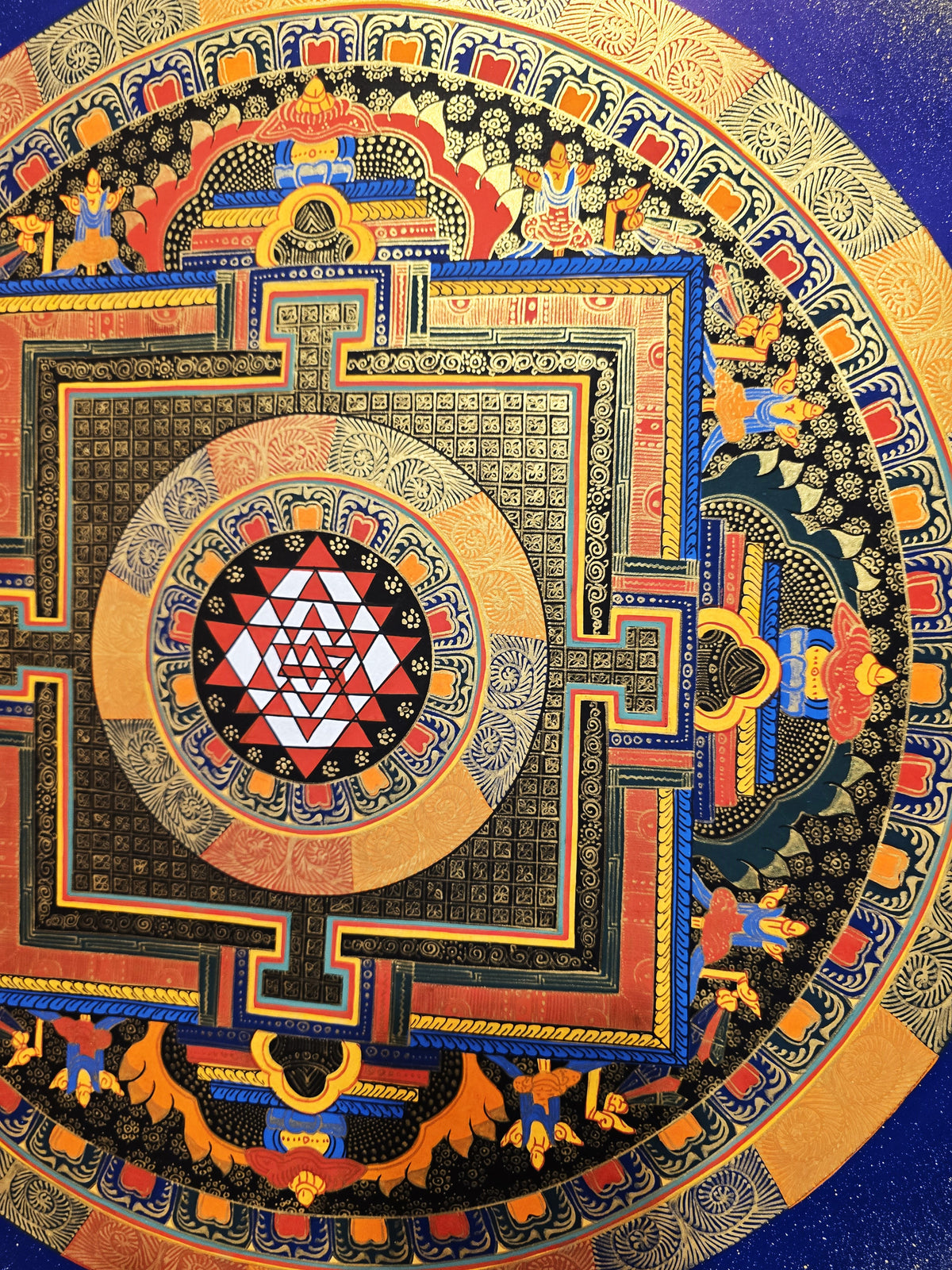 Original Hand-Painted Om Mani Padme Hum  Mandala Thangka