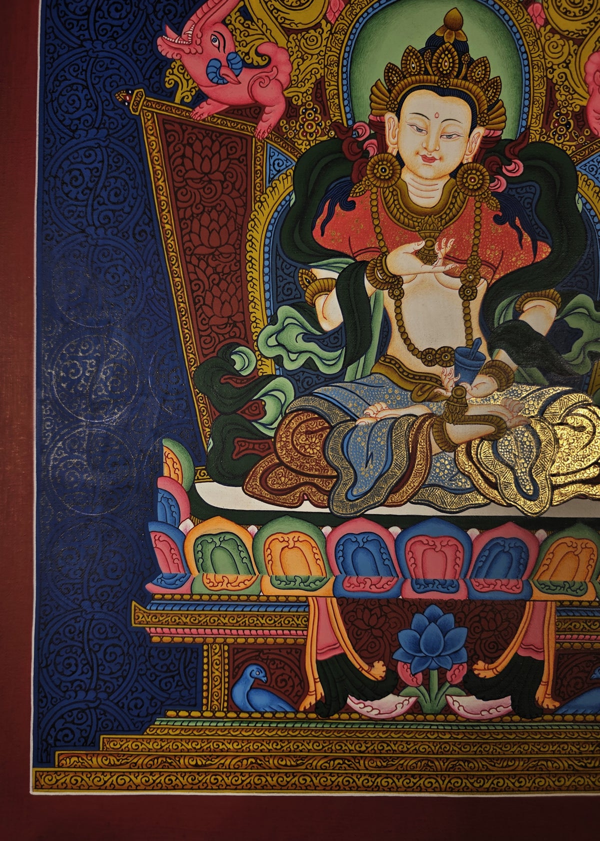 Vajrasattva Thangka – Hand-Painted Tibetan Buddhist Art | Meditation & Protection Wall Decor