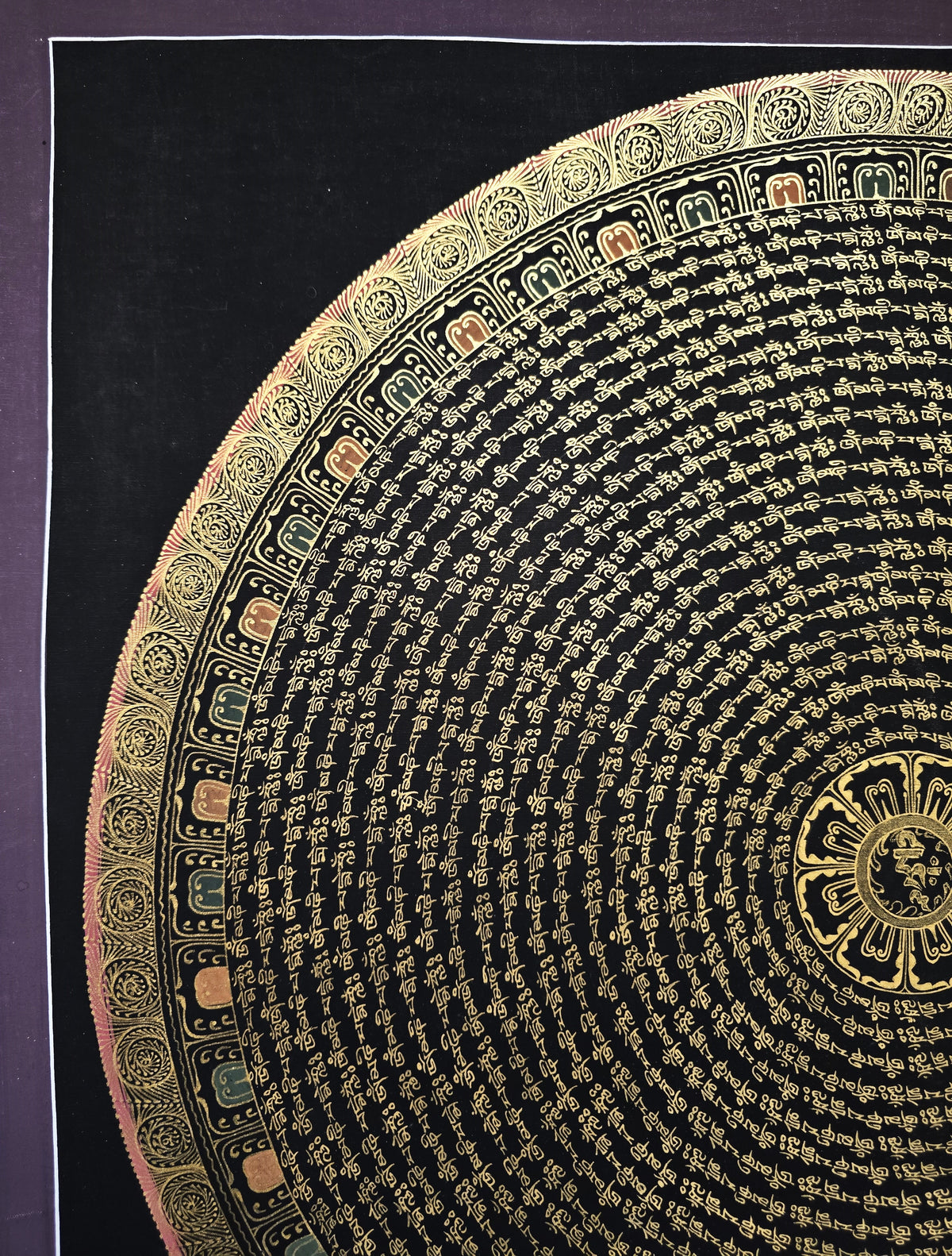 Original 1000 lokeshwor Mantra Mandala Hand-Painted Thangka Painting