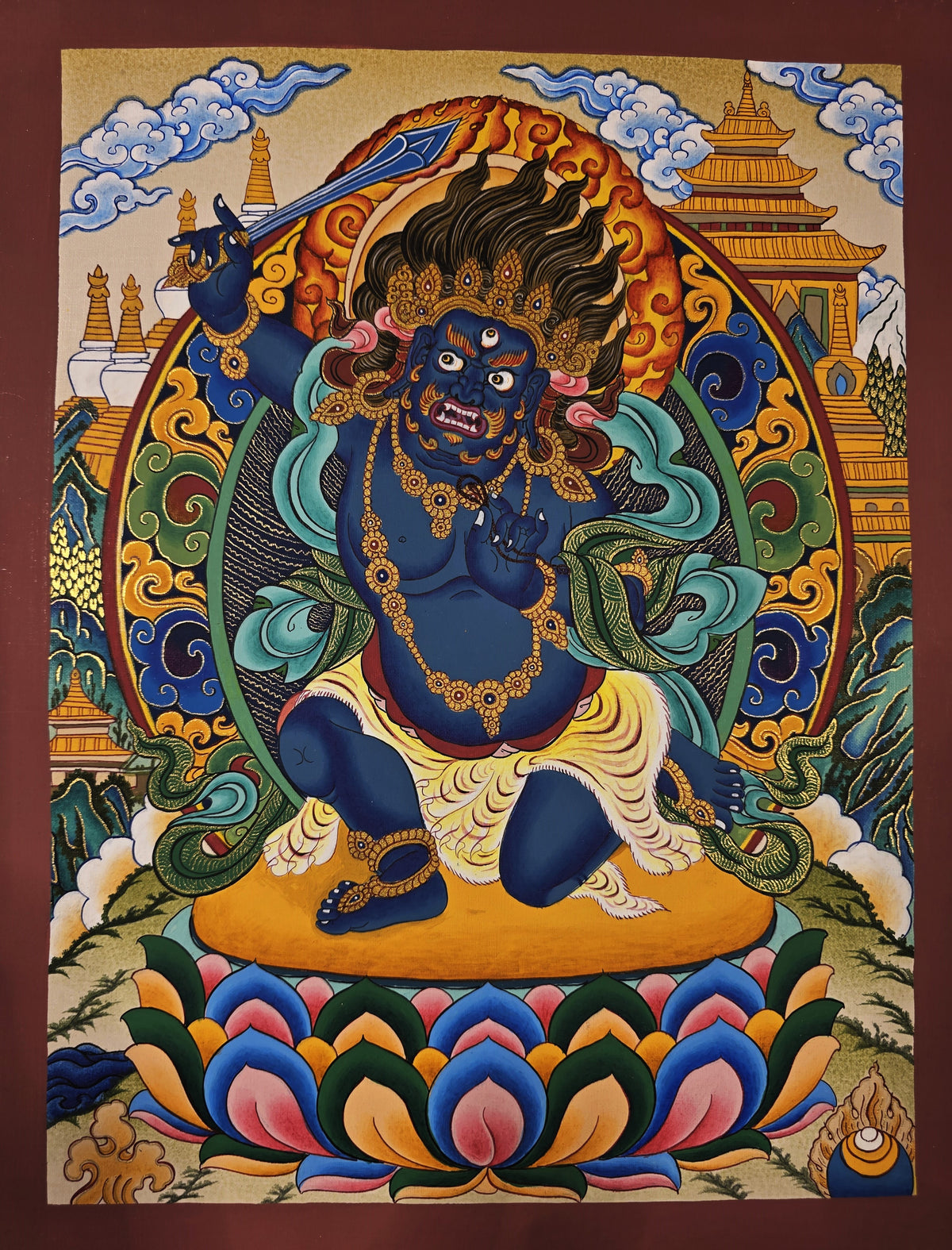 Achala Thangka – Hand-Painted Tibetan Buddhist Art | Meditation & Protection Wall Decor