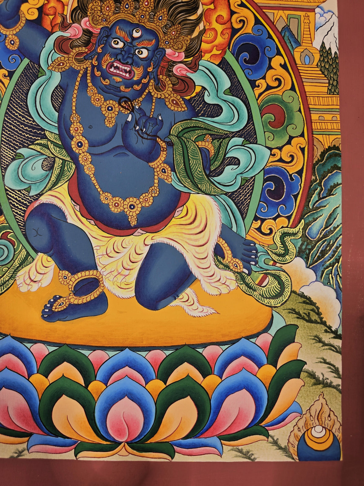 Achala Thangka – Hand-Painted Tibetan Buddhist Art | Meditation & Protection Wall Decor