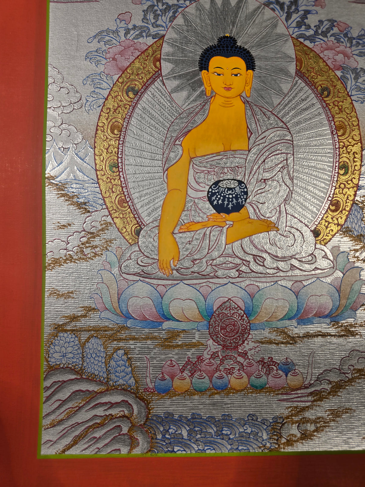 Shakyamuni Buddha Thangka – Hand-Painted Tibetan Buddhist Art | Meditation, Wisdom & Peace Wall Decor