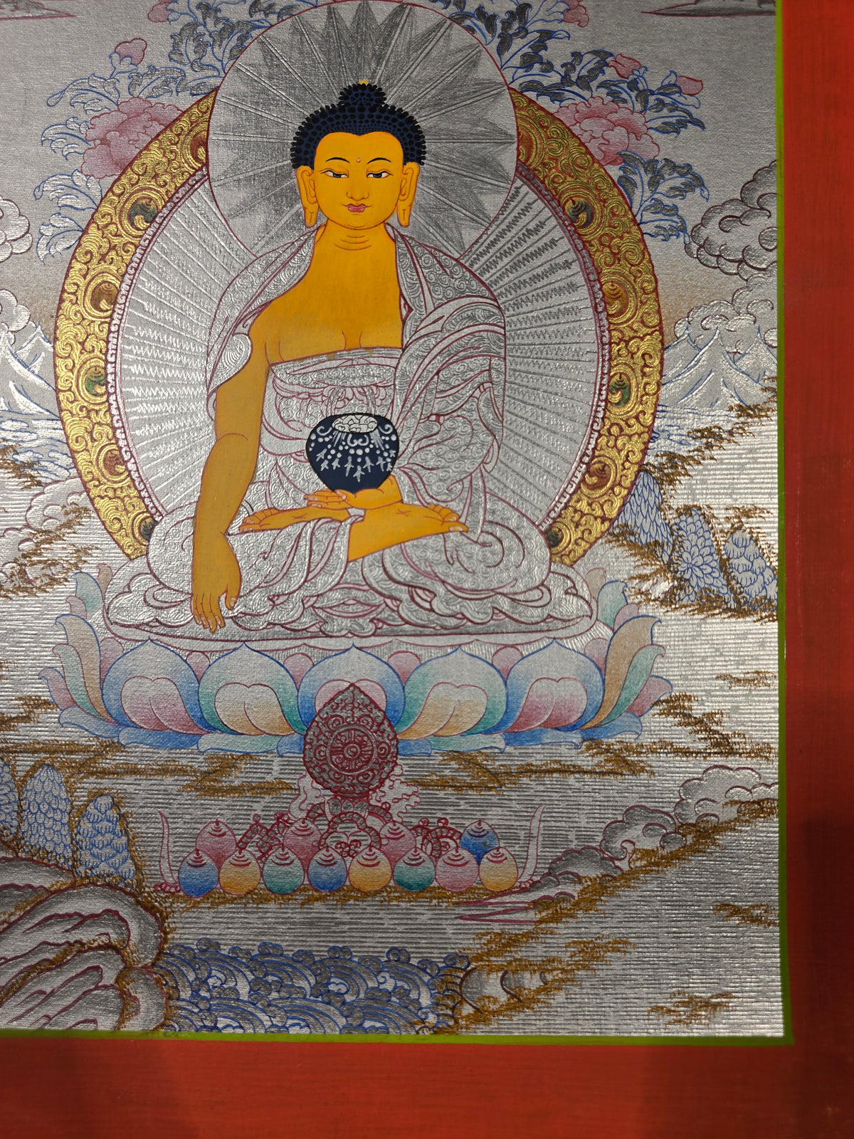 Shakyamuni Buddha Thangka – Hand-Painted Tibetan Buddhist Art | Meditation, Wisdom & Peace Wall Decor