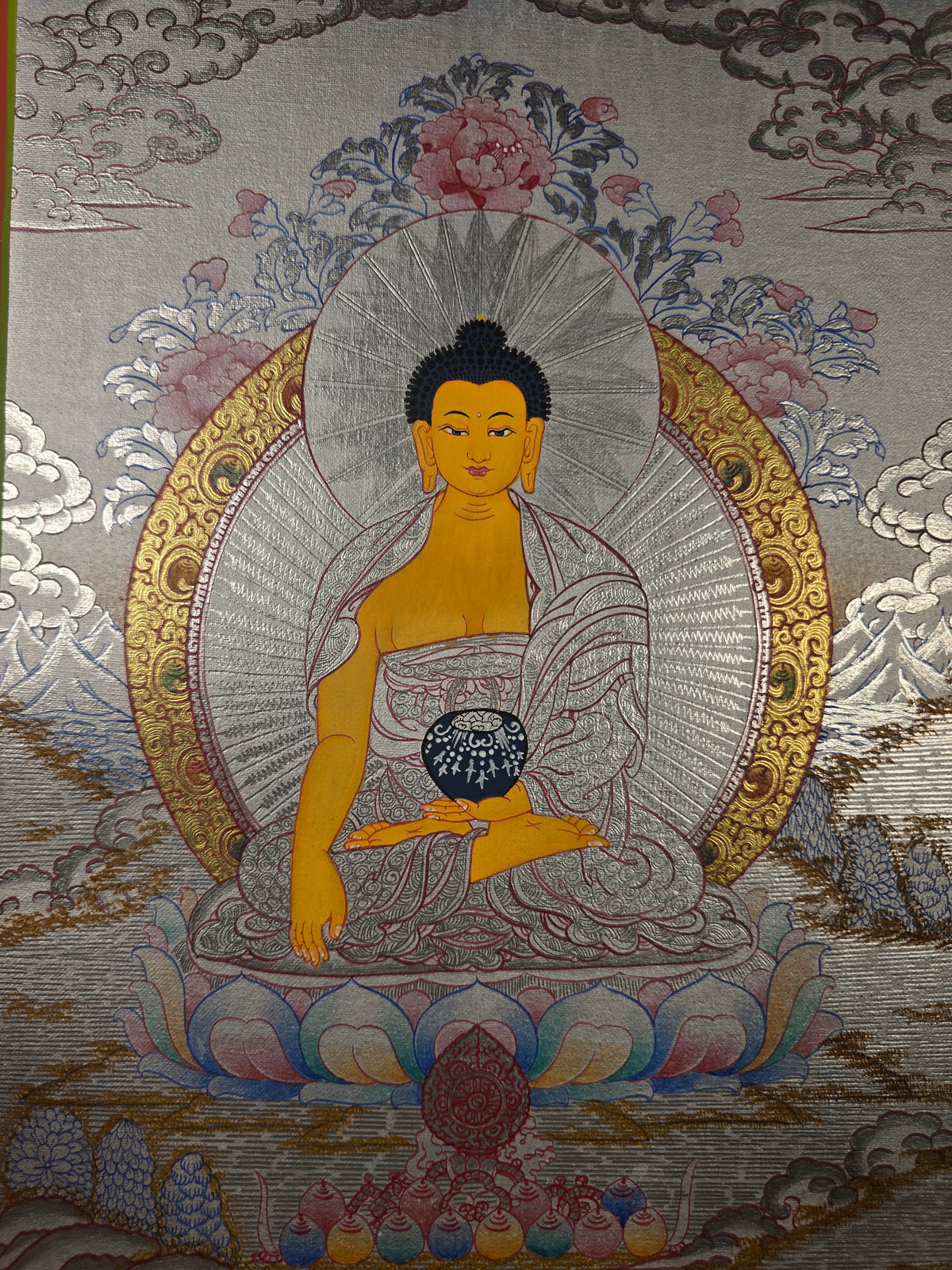 Shakyamuni Buddha Thangka – Hand-Painted Tibetan Buddhist Art | Meditation, Wisdom & Peace Wall Decor