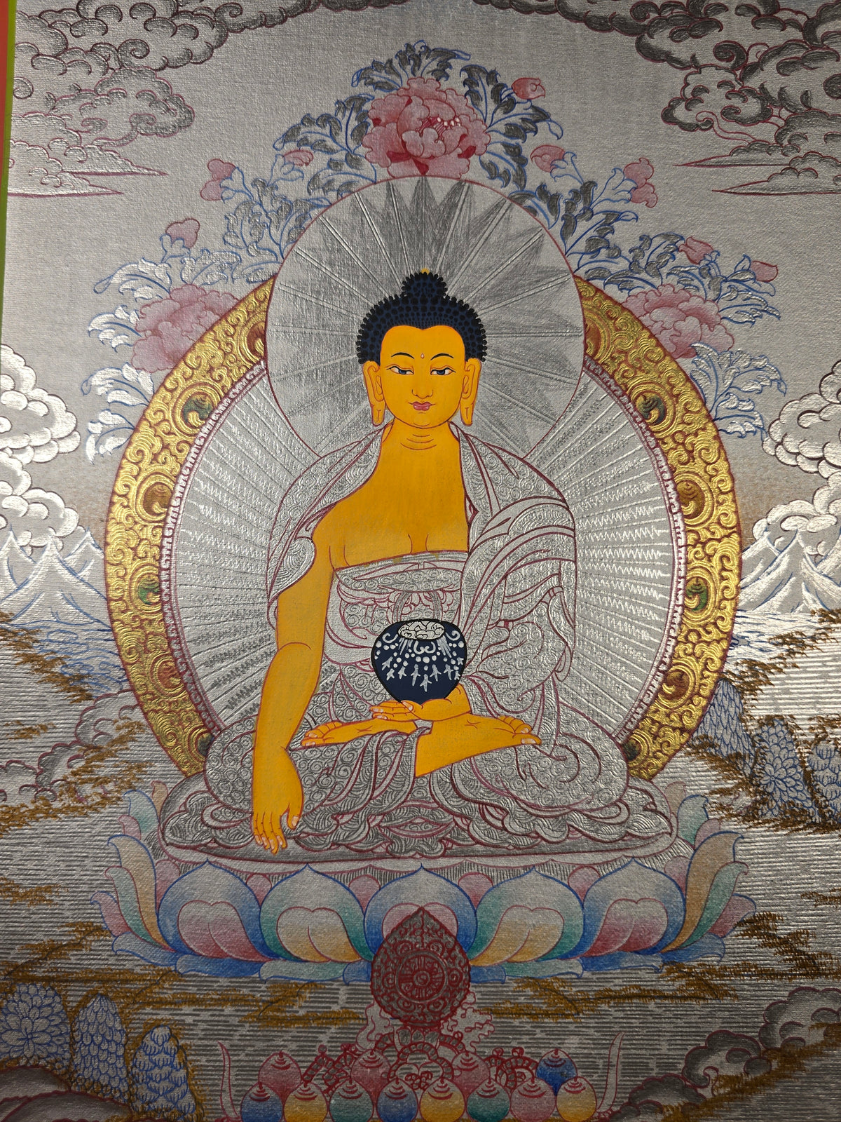 Shakyamuni Buddha Thangka – Hand-Painted Tibetan Buddhist Art | Meditation, Wisdom & Peace Wall Decor
