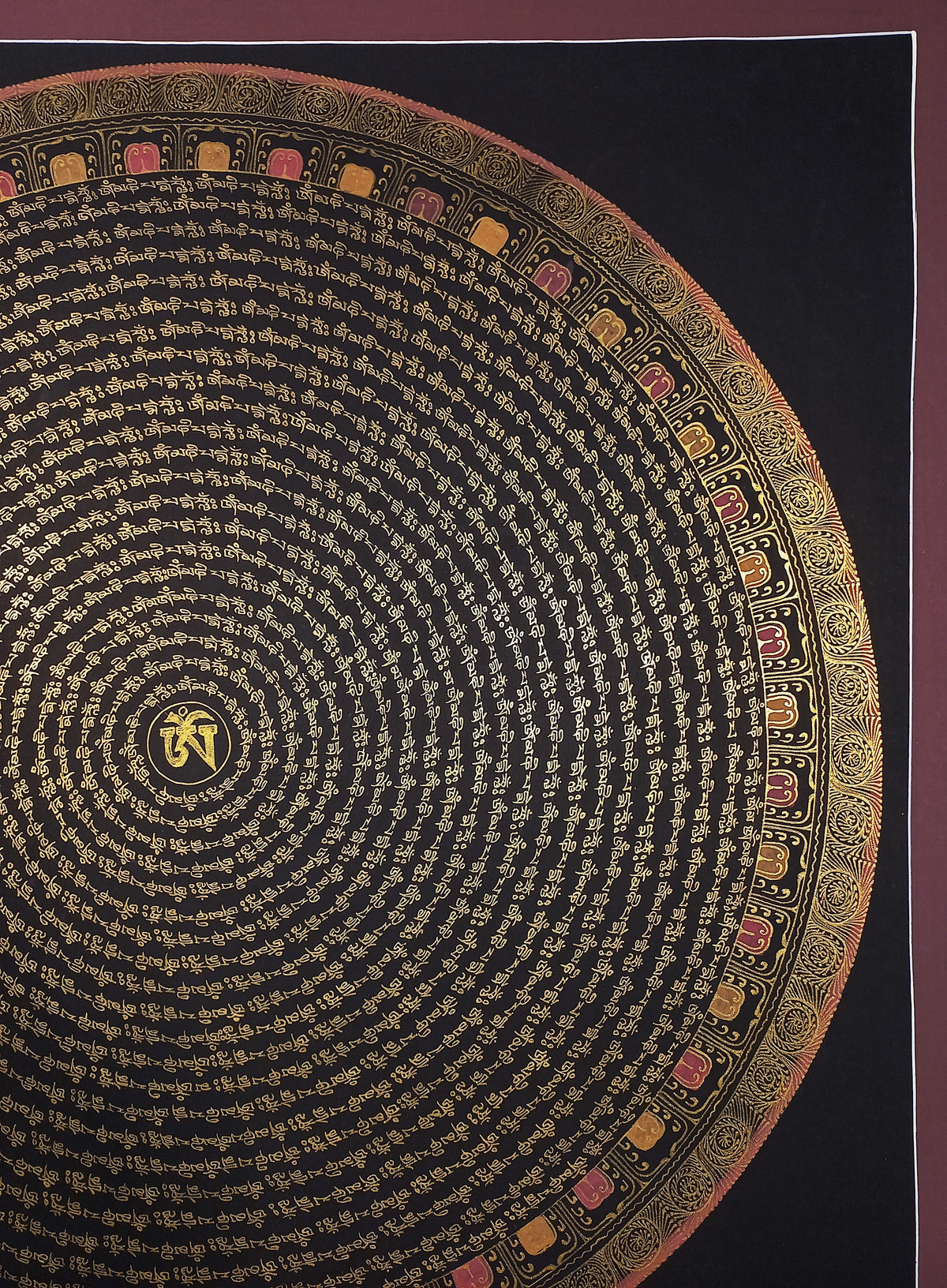 Original 1000 lokeshwor Mantra Mandala Hand-Painted Thangka Painting