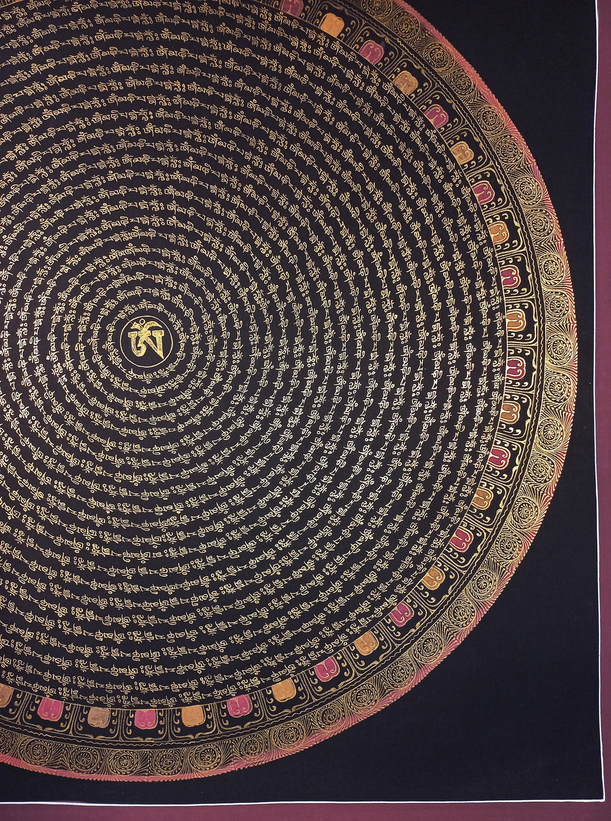 Original 1000 lokeshwor Mantra Mandala Hand-Painted Thangka Painting