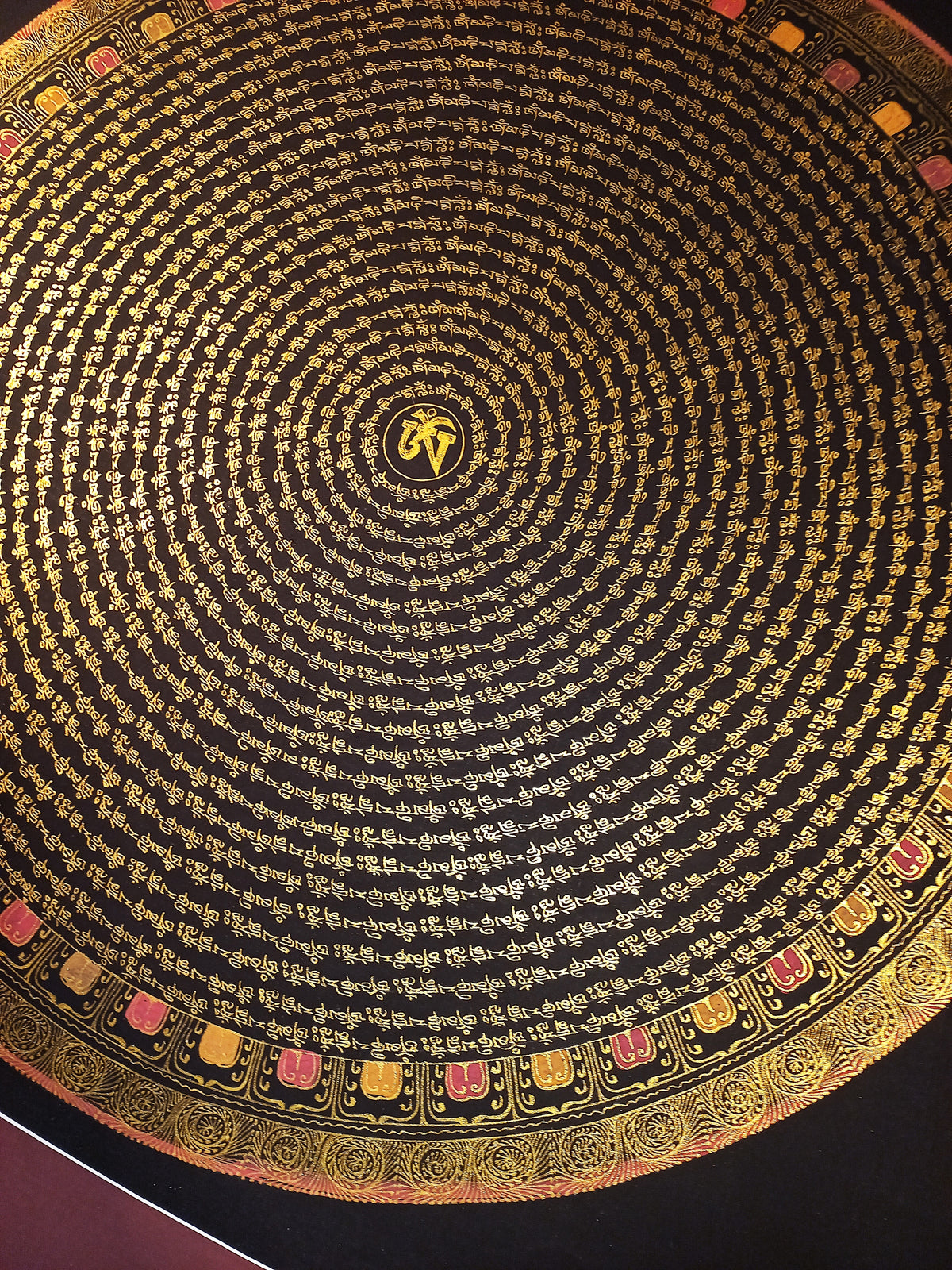 Original 1000 lokeshwor Mantra Mandala Hand-Painted Thangka Painting