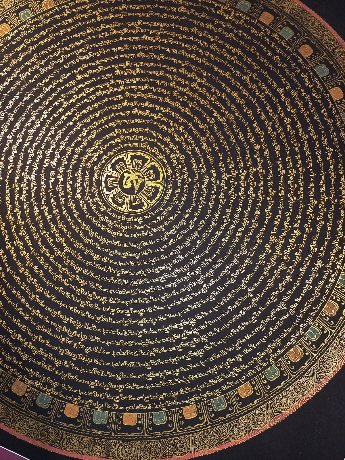 Shakyamuni Buddha Mantra Mandala | Hand-Painted Fine Thangka | Sacred Buddhist Art from Nepal