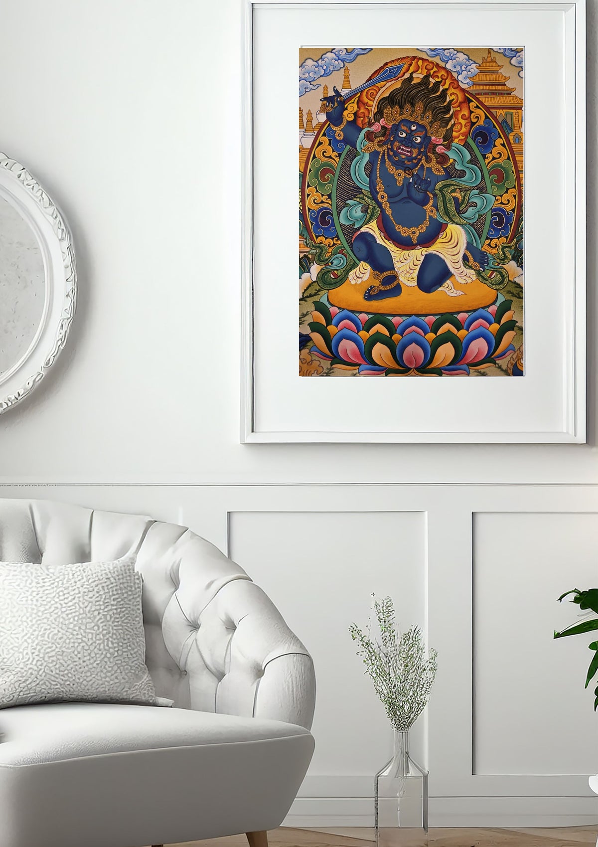 Achala Thangka – Hand-Painted Tibetan Buddhist Art | Meditation & Protection Wall Decor
