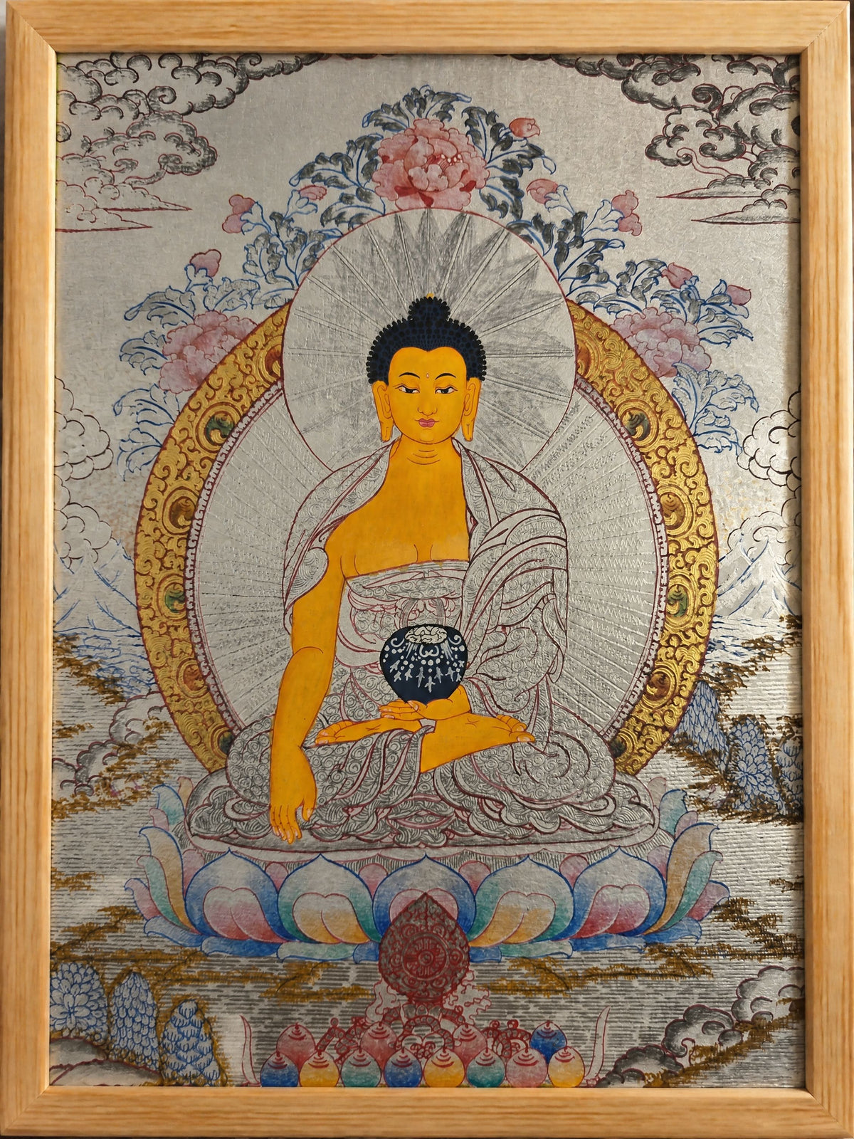Shakyamuni Buddha Thangka – Hand-Painted Tibetan Buddhist Art | Meditation, Wisdom & Peace Wall Decor