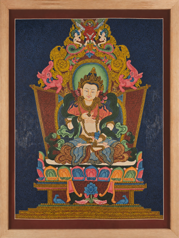 Vajrasattva Thangka – Hand-Painted Tibetan Buddhist Art | Meditation & Protection Wall Decor