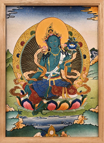 Green Tara Thangka – Hand-Painted Tibetan Buddhist Art | Meditation & Protection Wall Decor