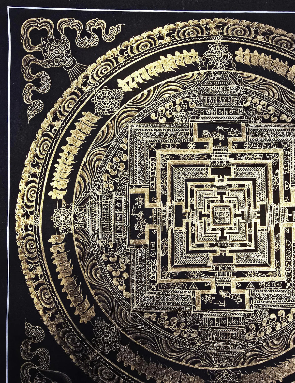 Kalachakra Mandala Hand-Painted Thangka Painting Nepal