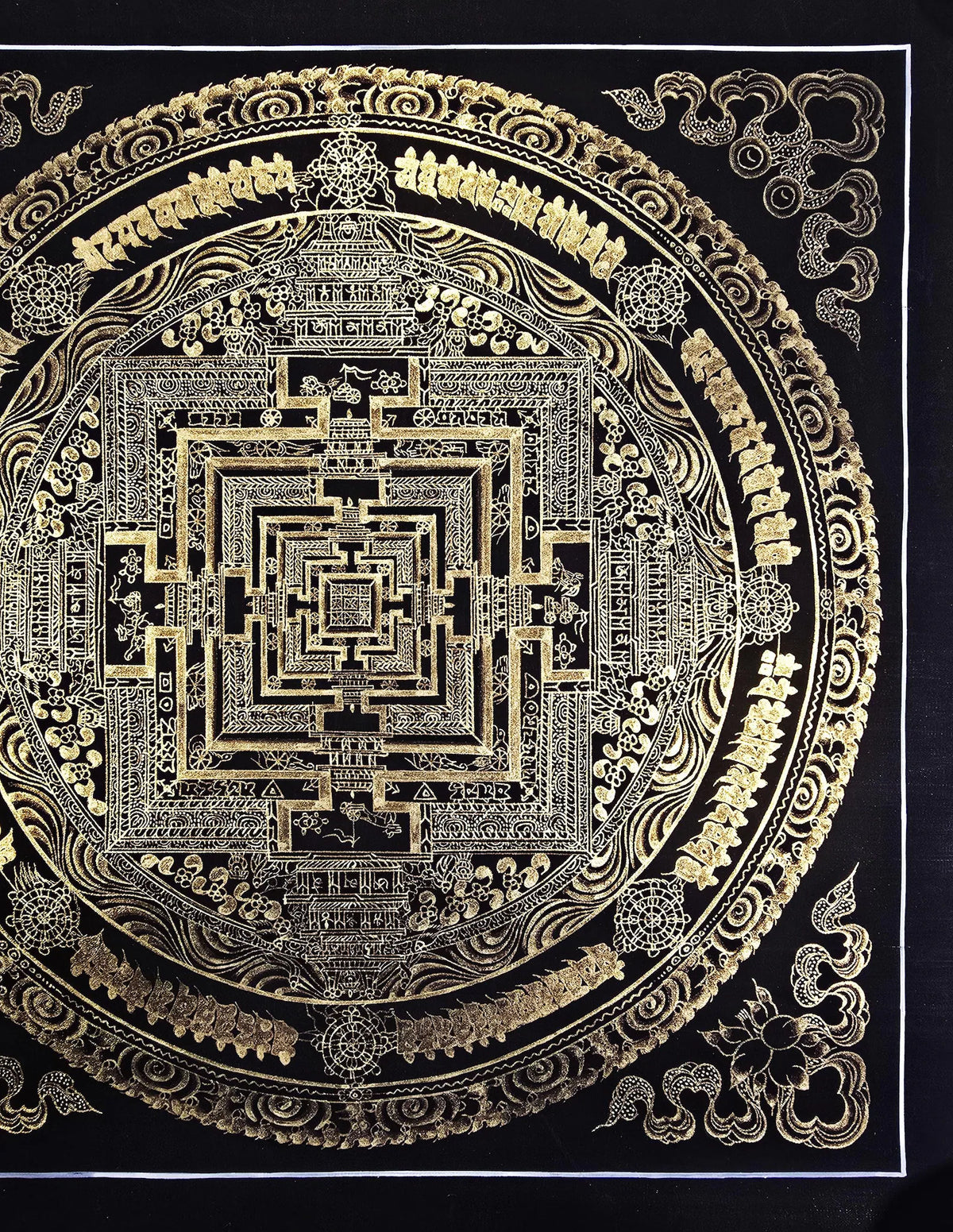 Kalachakra Mandala Hand-Painted Thangka Painting Nepal