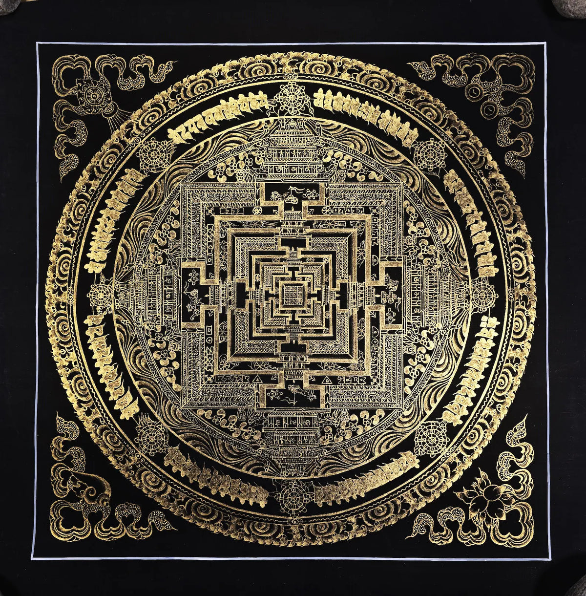 Kalachakra Mandala Hand-Painted Thangka Painting Nepal